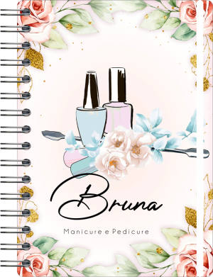 Agenda Diária Profissionais da Beleza 2025 Amarela Off Set 75g 14,8x21cm  Laminação Capa Dura Personalizada 