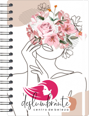 Agenda Diária Profissionais da Beleza 2025 Rosa Off Set 75g 14,8x21cm  Laminação Capa Dura Personalizada 