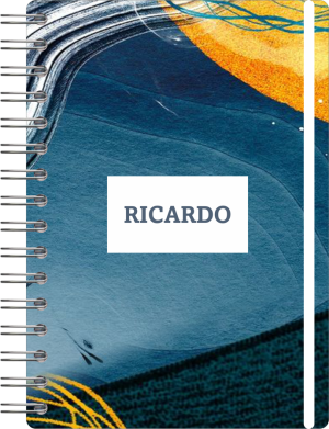 Agenda Semanal Colors 2025 Off Set 75g 14,8x21cm  Laminação Capa Dura Personalizada 