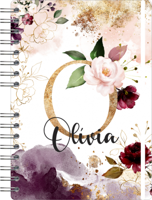 Agenda Semanal Colors 2025 Off Set 75g 17x24cm  Laminação Capa Dura Personalizada 