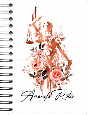 Caderno de Processos Jurídicos Off Set 75g 14,8x21cm 4x4 Laminação Capa Dura Personalizada 