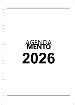 Miolo de Agenda de Agendamento 2026 Off Set 75g 14,8x21cm 4x4  Corte Reto 