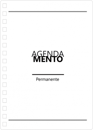 Miolo de Agenda de Agendamento Permanente Off Set 75g 14,8x21cm 4x4  Corte Reto 