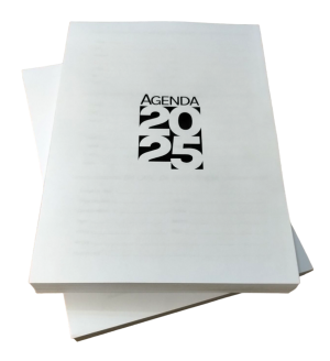 Miolo de Agenda Clean 2025 Off Set 75g 14,8x21cm 1x1  Corte Reto 