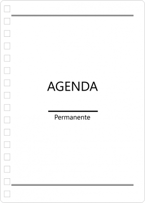 Miolo de Agenda Diária Permanente Off Set 75g 14,8x21cm 4x4  Corte Reto 