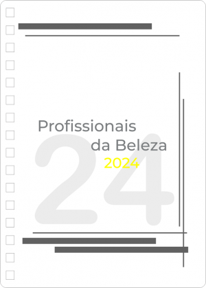 Miolo de Agenda Diária Profissionais da Beleza 2024 Amarela Off Set 75g 14,8x21cm 4x4  Corte Reto 