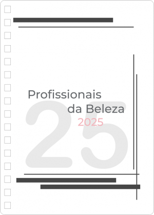 Miolo de Agenda Diária Profissionais da Beleza 2025 Rosa Off Set 75g 14,8x21cm 4x4  Corte Reto 