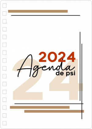 Miolo de Agenda Diária da(o) Psicóloga(o) 2024 Off Set 75g 14,8x21cm 4x4  Corte Reto 