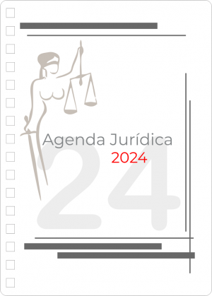 Miolo de Agenda Jurídica 2024 Off Set 75g 14,8x21cm 4x4  Corte Reto 