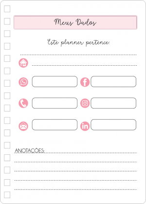 Miolo de Planner da Confeiteira Off Set 75g 14,8x21cm 4x4  Corte Reto 