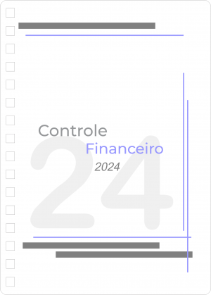 Miolo de Planner Financeiro 2024 Off Set 75g 14,8x21cm 4x4  Corte Reto 