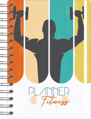 Planner Fitness Personalizado Off Set 75g 14,8x21cm  Laminação Capa Dura Personalizada 